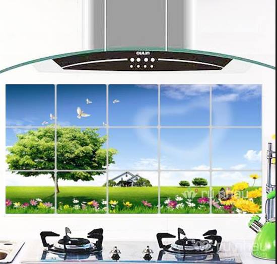 Dán bếp cây xanh size 60x90cm